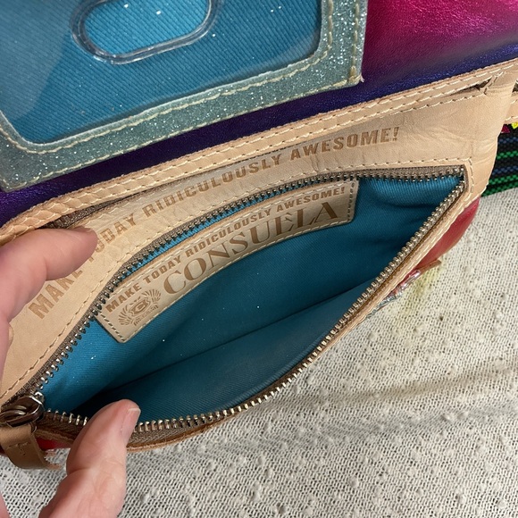 CONSUELA  Anita Uptown Crossbody Purse Luggage Tag & Friendship Bracelet Rainbow - Picture 11 of 12